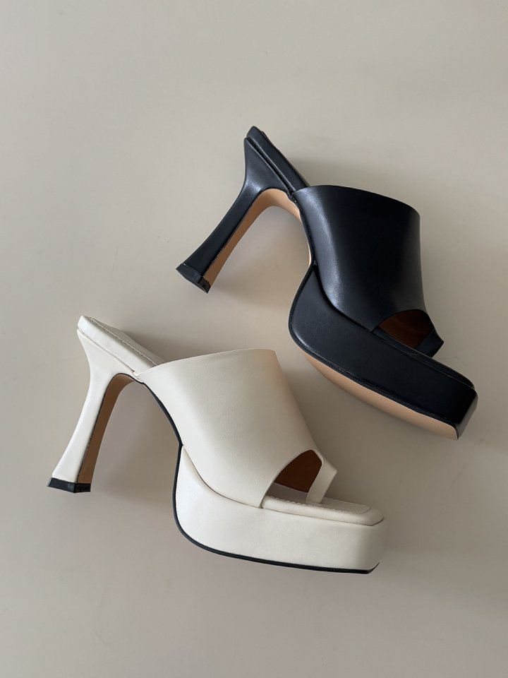 Vade - Korean Women Fashion - #momslook - Basic Half Square Toe Point Sandals