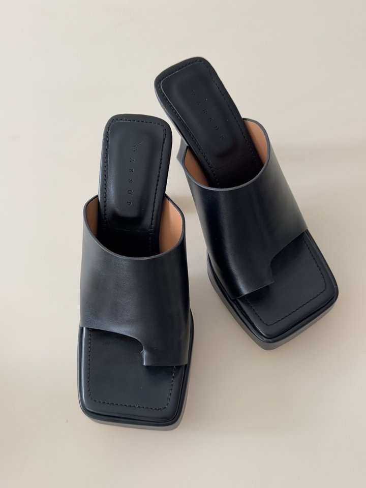 Vade - Korean Women Fashion - #momslook - Basic Half Square Toe Point Sandals - 3