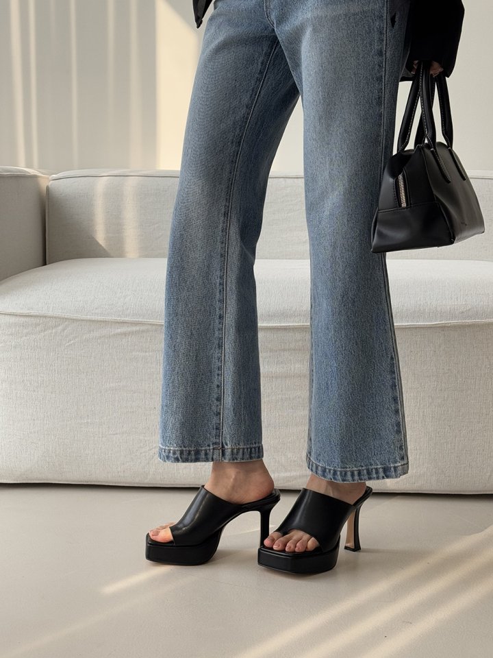 Vade - Korean Women Fashion - #momslook - Basic Half Square Toe Point Sandals - 7