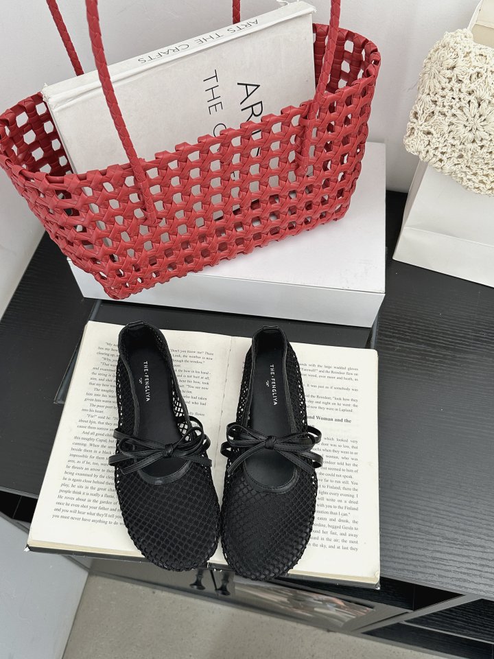Vade - Korean Women Fashion - #momslook - Mesh Ribbon Mesh Flat - 7