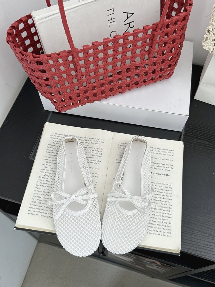 Vade - Korean Women Fashion - #momslook - Mesh Ribbon Mesh Flat - 9