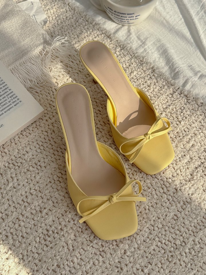 Vade - Korean Women Fashion - #momslook - Pastel Ribbon Mule Sandals - 3