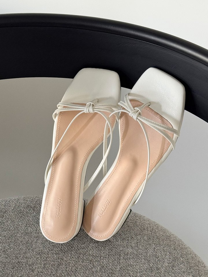 Vade - Korean Women Fashion - #momslook - Slim Twisted Slipper Sandals - 7