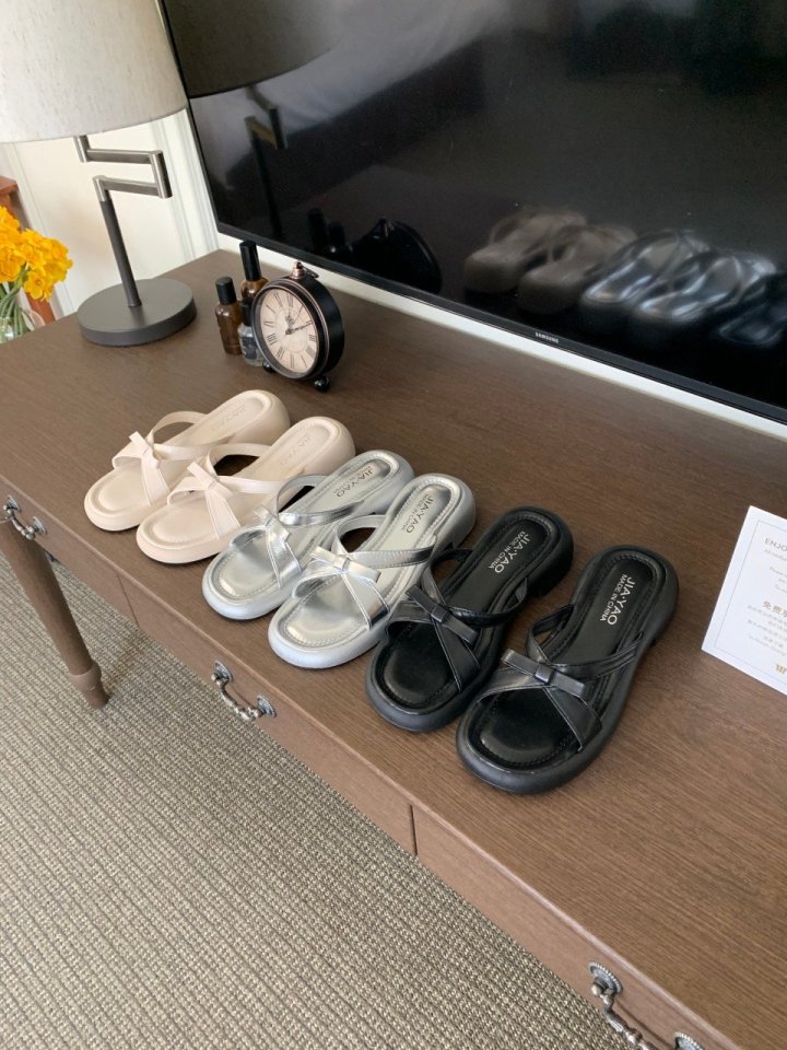Vade - Korean Women Fashion - #momslook - Ribbon Sandals