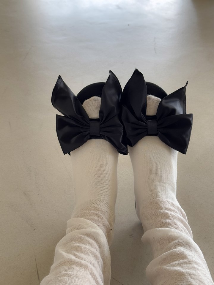 Vade - Korean Women Fashion - #momslook - Large Ribbon Slippers - 9
