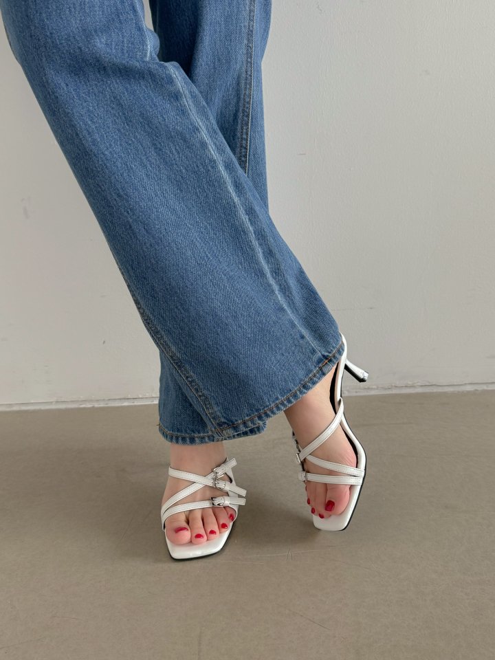 Vade - Korean Women Fashion - #momslook - Slim X Strap Slingback - 10