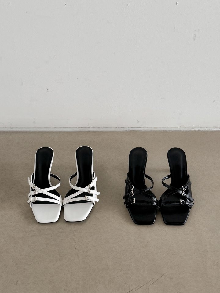 Vade - Korean Women Fashion - #momslook - Slim X Strap Slingback - 2