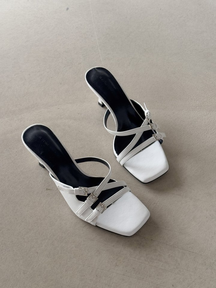 Vade - Korean Women Fashion - #womensfashion - Slim X Strap Slingback - 4