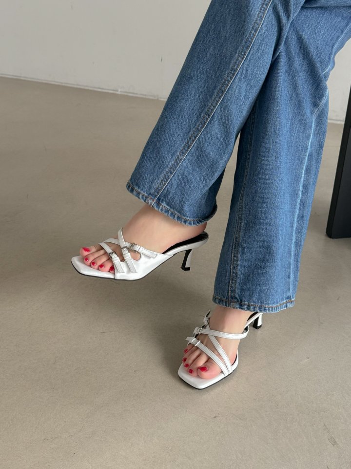 Vade - Korean Women Fashion - #momslook - Slim X Strap Slingback - 8