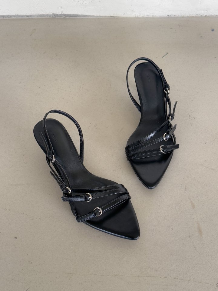 Vade - Korean Women Fashion - #momslook - Stiletto Buckle Velcro Summer Sandals - 8