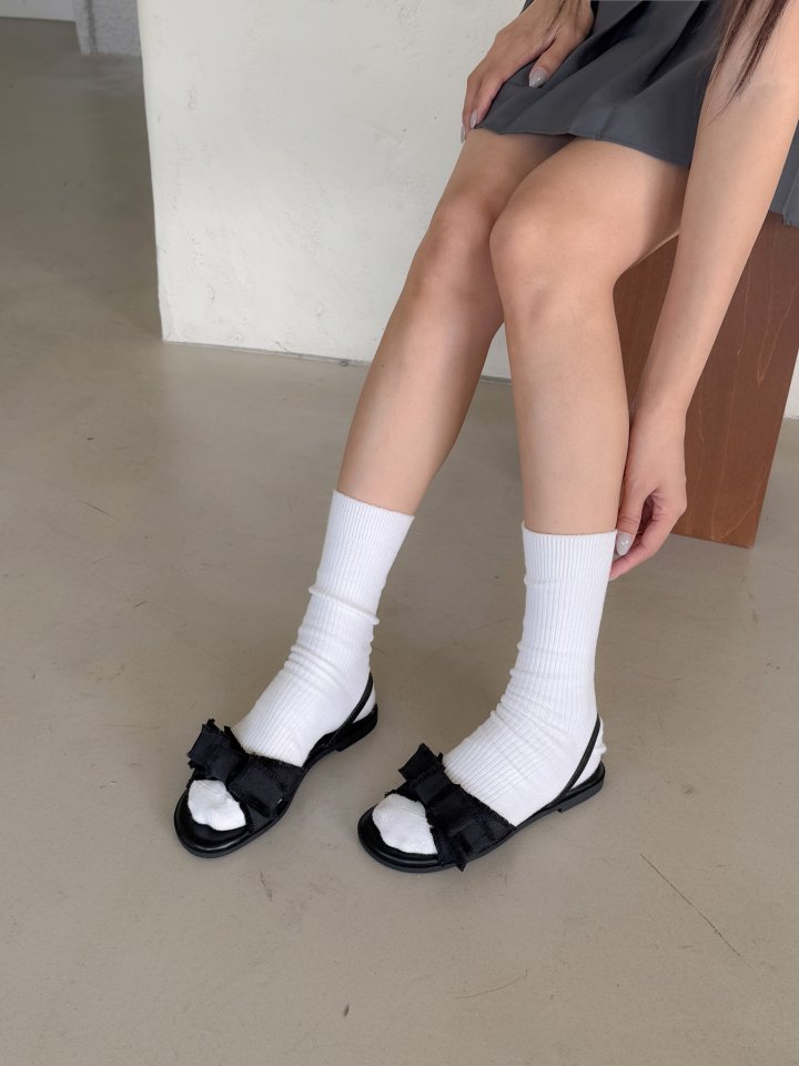 Vade - Korean Women Fashion - #momslook - Ribbon Slipper Sandals - 10