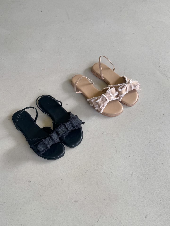 Vade - Korean Women Fashion - #womensfashion - Ribbon Slipper Sandals - 4