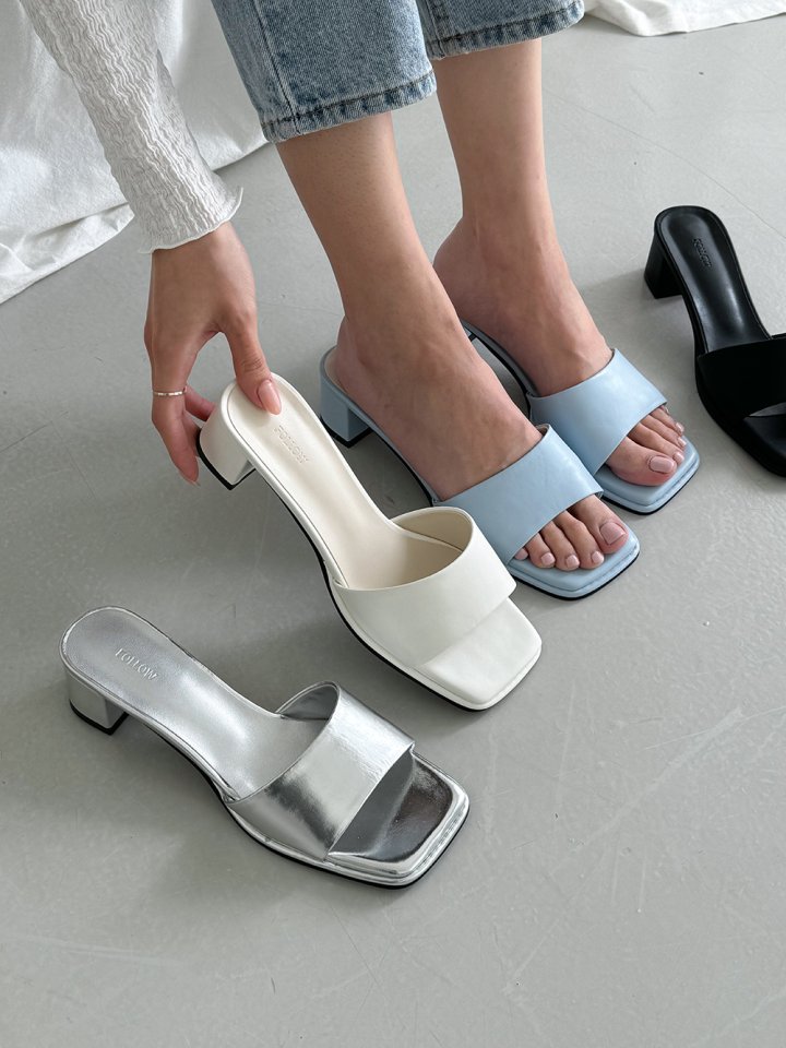 Vade - Korean Women Fashion - #momslook - Summer Mule Sandals Slipper Heels - 5