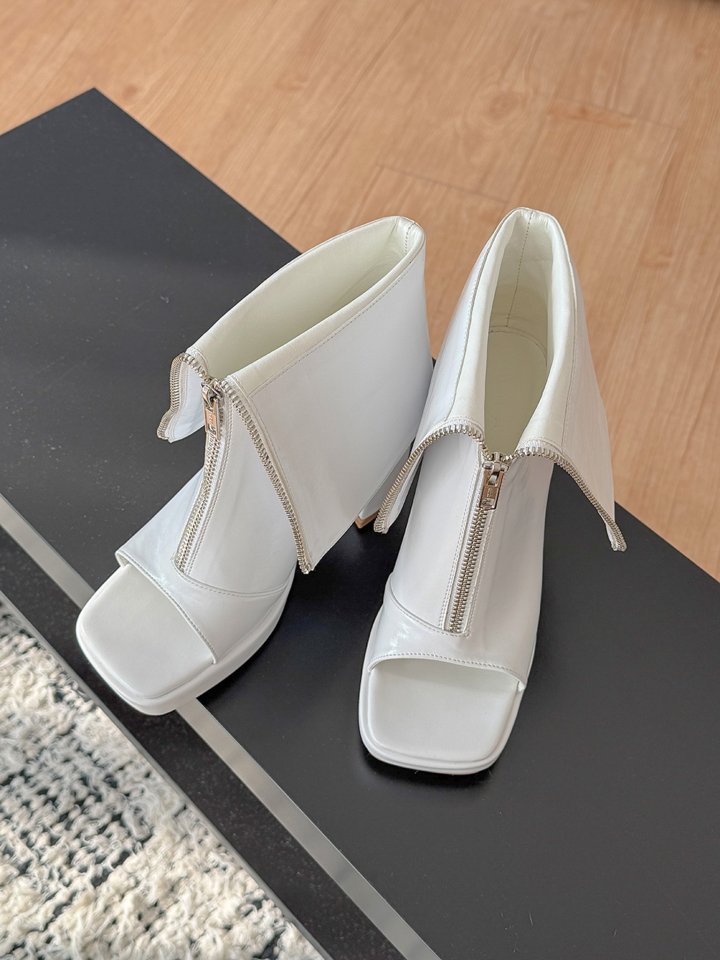Vade - Korean Women Fashion - #momslook - Walker Heel Boots Platform Open-toe - 3