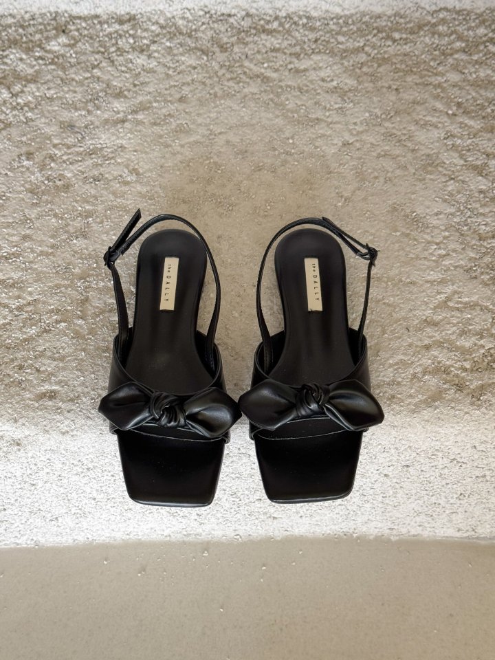 Vade - Korean Women Fashion - #pursuepretty - Ribbon Strap Square Slipper Sandals - 6