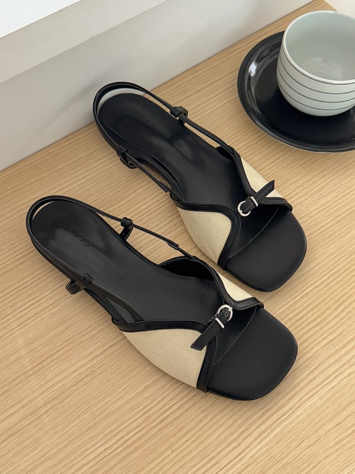 Vade - Korean Women Fashion - #pursuepretty - Slingback Sandals Low Heel - 6