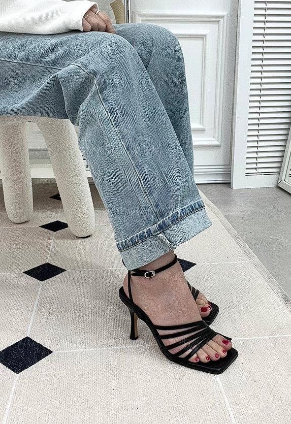 Vade - Korean Women Fashion - #pursuepretty - Square Strap Sandals - 11