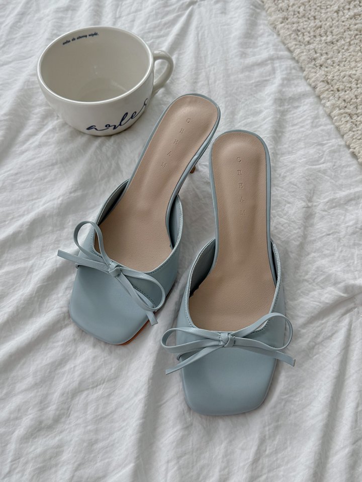 Vade - Korean Women Fashion - #pursuepretty - Pastel Ribbon Mule Sandals - 8