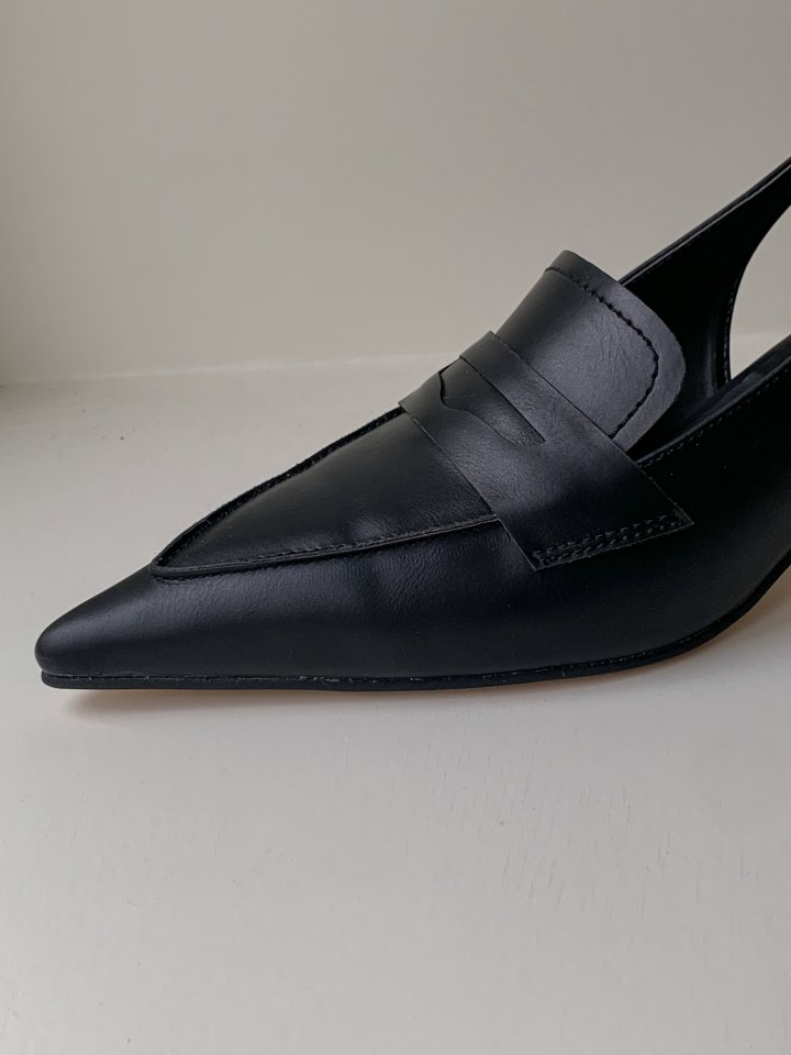Vade - Korean Women Fashion - #pursuepretty - Stiletto Loafer Heel Slingback - 12