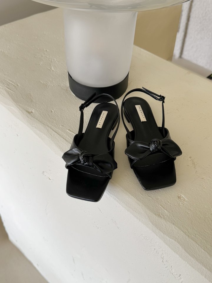 Vade - Korean Women Fashion - #restrostyle - Ribbon Strap Square Slipper Sandals - 7