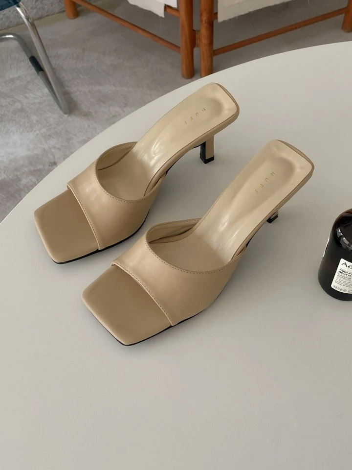 Vade - Korean Women Fashion - #restrostyle - Square Basic Soft Sandals Mule - 5