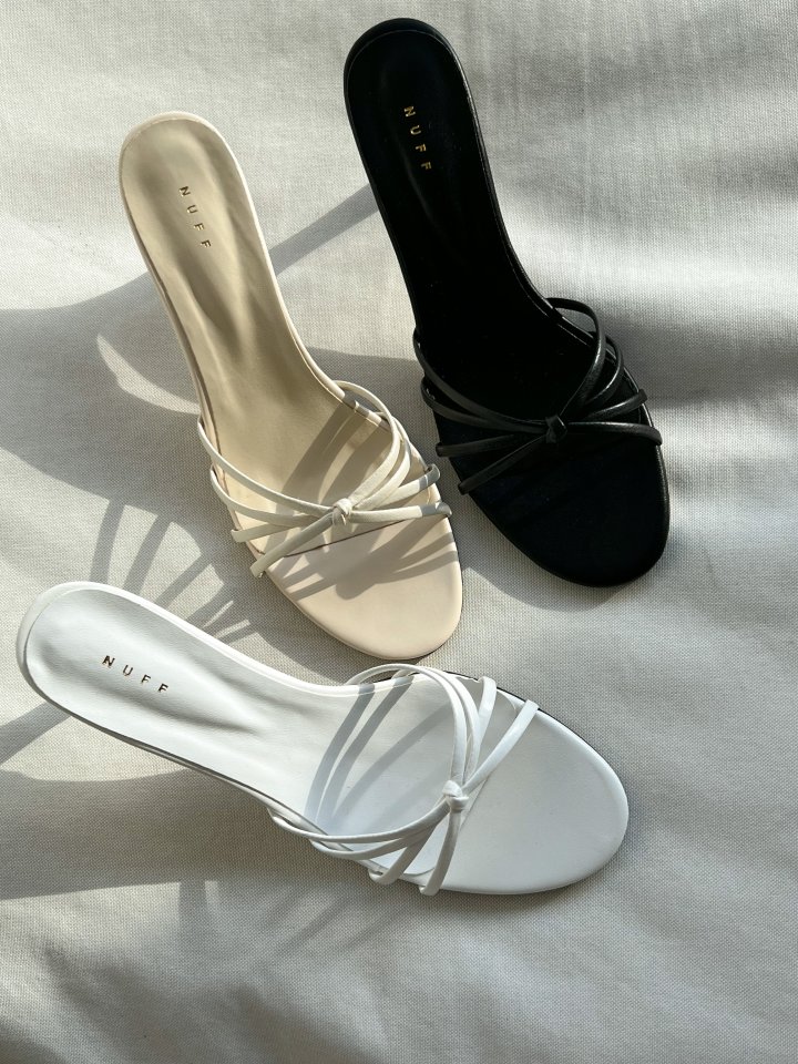 Vade - Korean Women Fashion - #restrostyle - Sandals Round Twisted Mule Heel