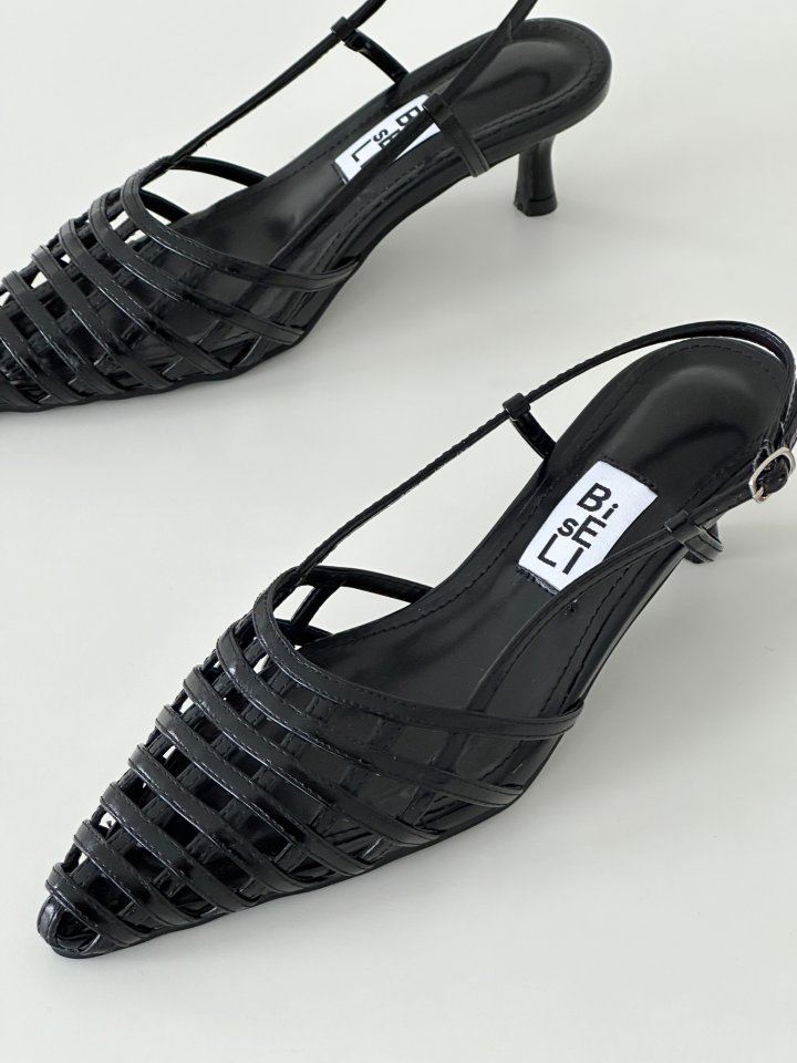 Vade - Korean Women Fashion - #restrostyle - Basic Slingback Mesh Stiletto Heels