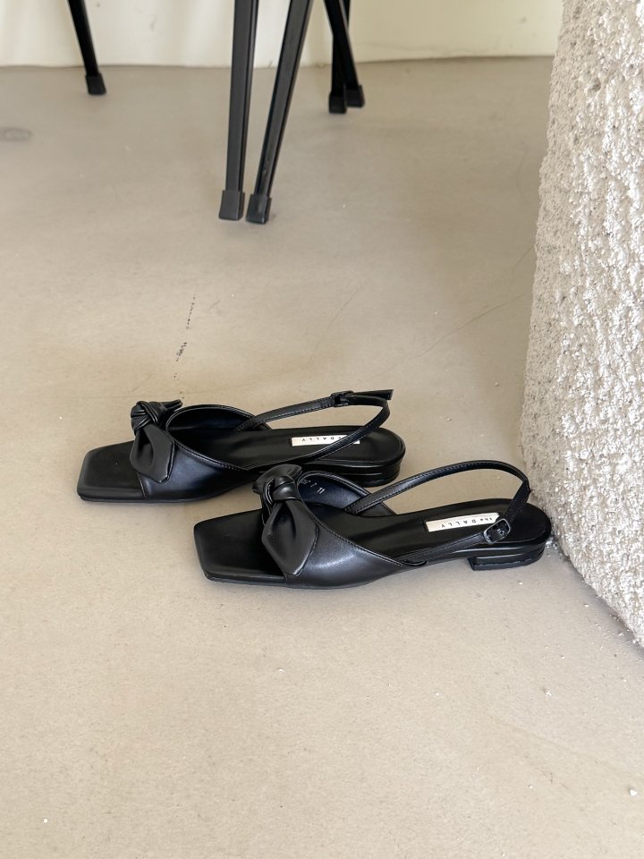 Vade - Korean Women Fashion - #romanticstyle - Ribbon Strap Square Slipper Sandals - 8