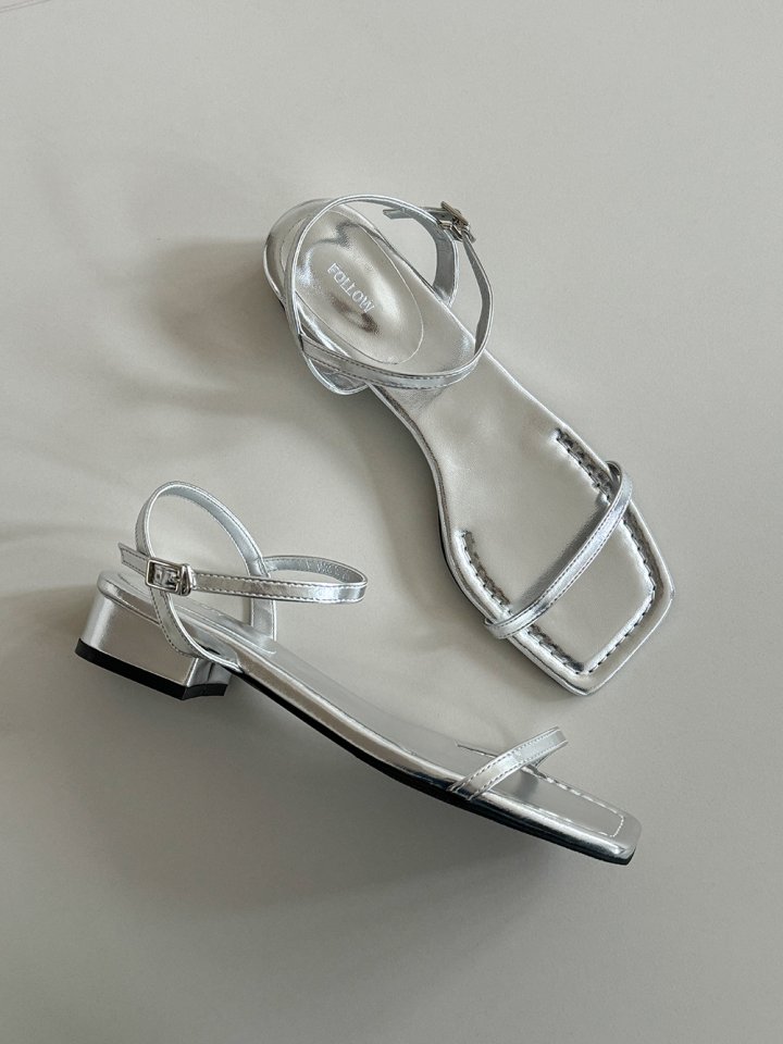 Vade - Korean Women Fashion - #romanticstyle - Square Strap Buckle Sandals - 3