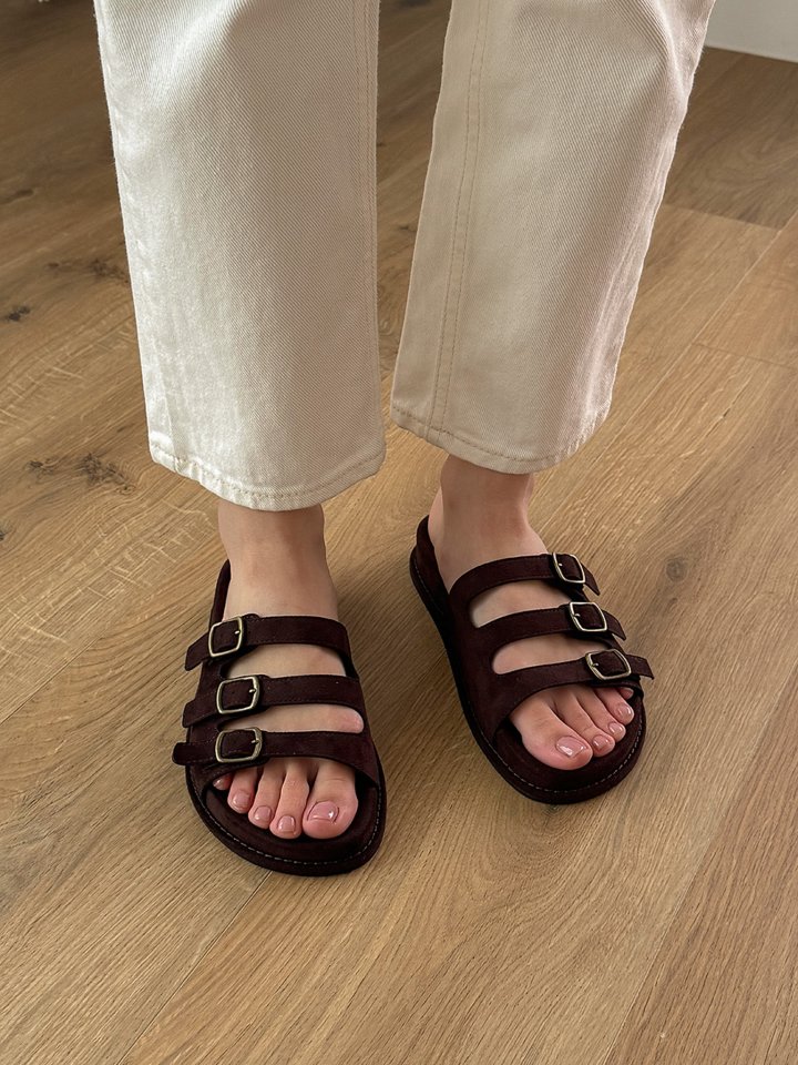 Vade - Korean Women Fashion - #romanticstyle - Strap Suede Slipper Sandals - 8