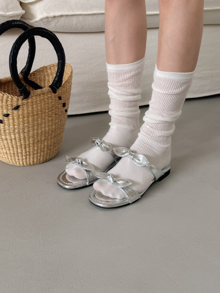 Vade - Korean Women Fashion - #romanticstyle - Ribbon Sandals Slipper - 5