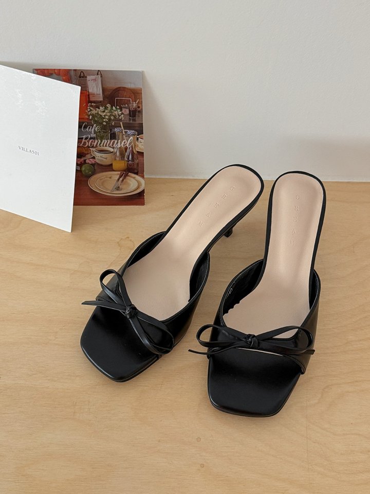 Vade - Korean Women Fashion - #romanticstyle - Pastel Ribbon Mule Sandals - 10