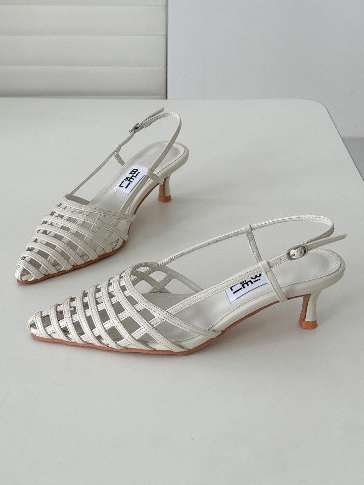 Vade - Korean Women Fashion - #romanticstyle - Basic Slingback Mesh Stiletto Heels - 2