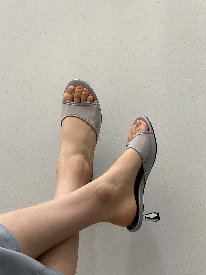 Vade - Korean Women Fashion - #shopsmall - Mesh Mule Sandals Heel - 11