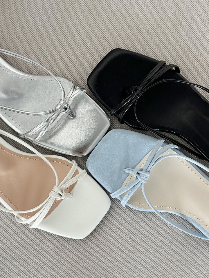 Vade - Korean Women Fashion - #romanticstyle - Slim Twisted Slipper Sandals - 4