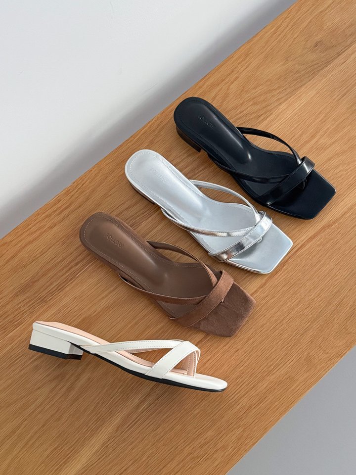 Vade - Korean Women Fashion - #shopsmall - Low Heel Slipper Sandals