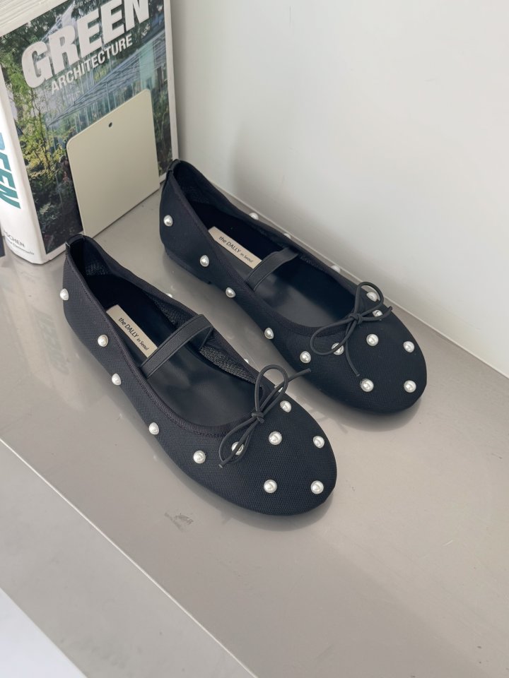 Vade - Korean Women Fashion - #shopsmall - Round Mesh Mary Jane Flat - 4