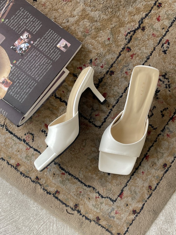 Vade - Korean Women Fashion - #thatsdarling - Square Basic Soft Sandals Mule - 8