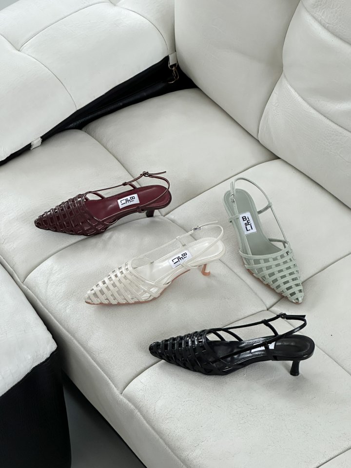 Vade - Korean Women Fashion - #shopsmall - Basic Slingback Mesh Stiletto Heels - 4