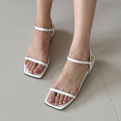 Vade - Korean Women Fashion - #thelittlethings - Square Strap Buckle Sandals - 6