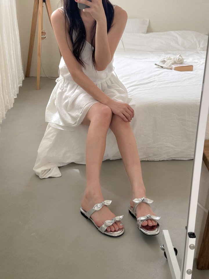 Vade - Korean Women Fashion - #thelittlethings - Ribbon Sandals Slipper - 8
