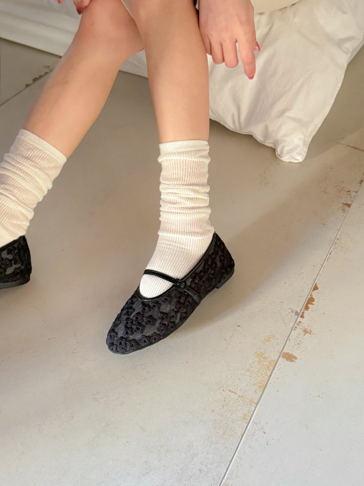 Vade - Korean Women Fashion - #thelittlethings - Mesh Strap Floral Flat - 7