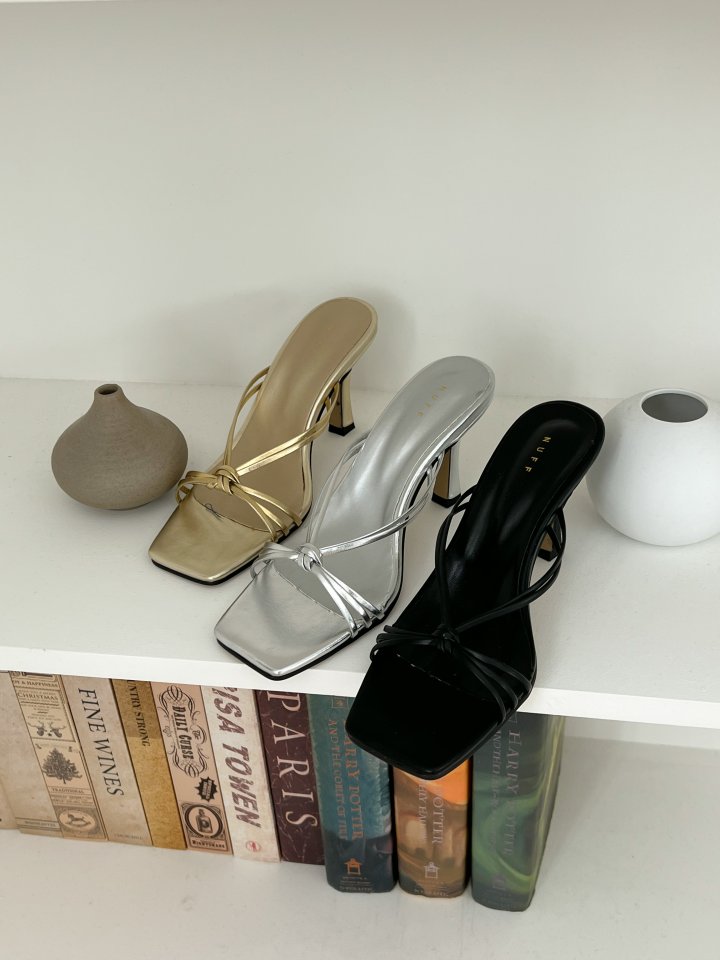 Vade - Korean Women Fashion - #thelittlethings - Square Twisted Sandals Heel - 2
