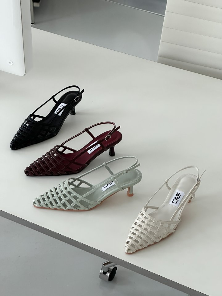Vade - Korean Women Fashion - #thelittlethings - Basic Slingback Mesh Stiletto Heels - 5