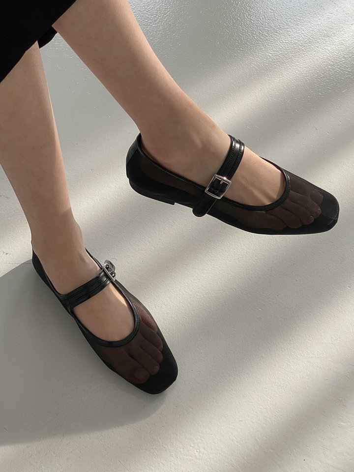 Vade - Korean Women Fashion - #vintageinspired - Summer Mesh Round Flat - 10