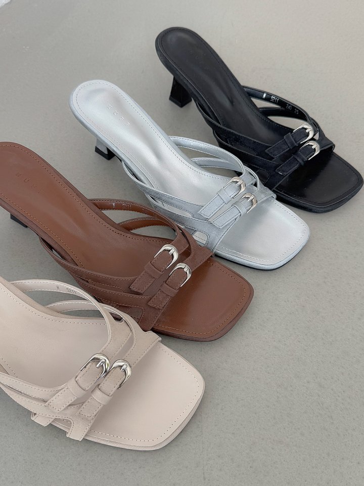 Vade - Korean Women Fashion - #vintageinspired - Strap Double Line Sandals Summer Slipper Mule - 7