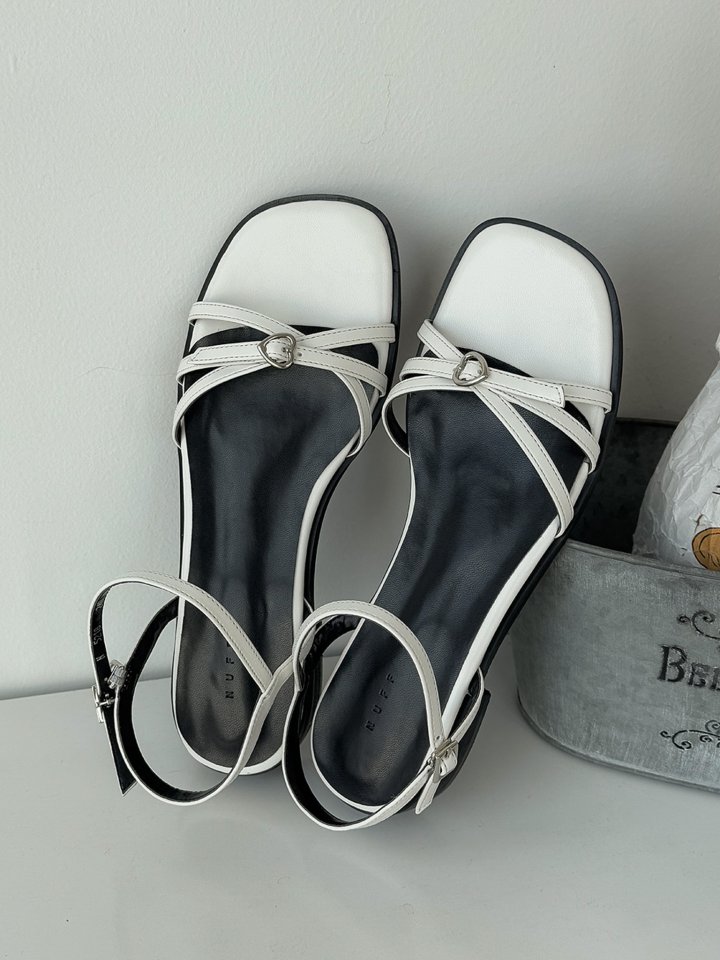 Vade - Korean Women Fashion - #vintageinspired - Slim Heart Decor Ankle Strap Sandals - 2