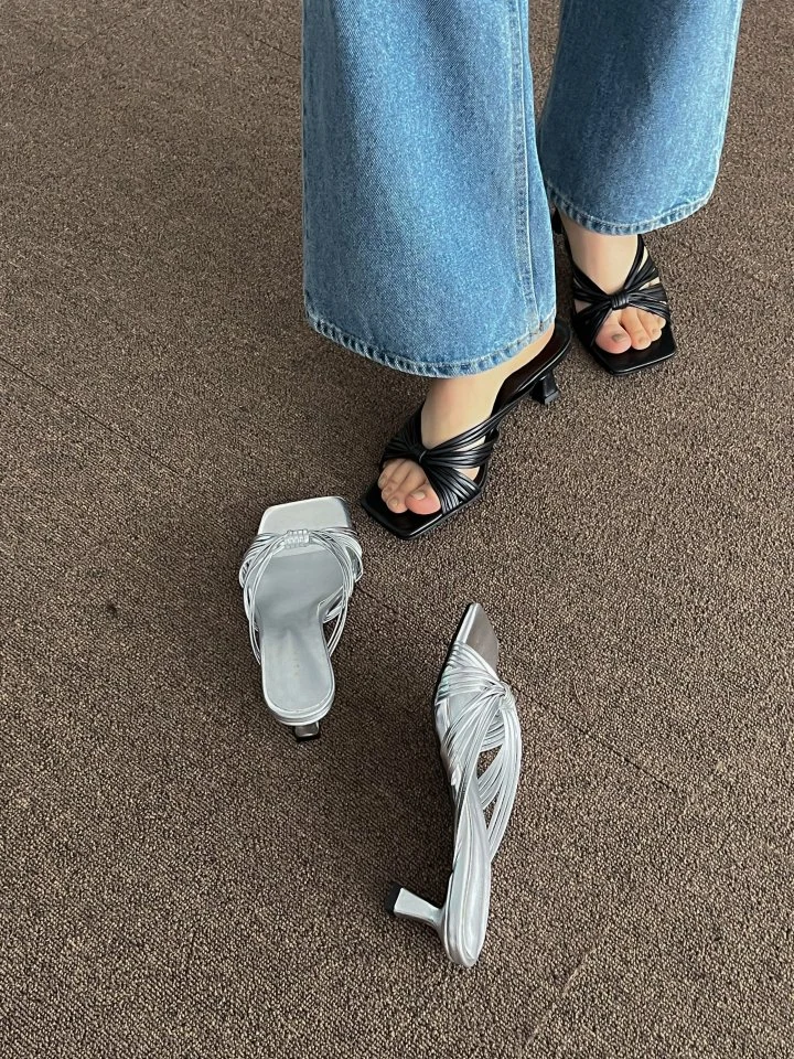 Vade - Korean Women Fashion - #vintageinspired - Twisted Sandals Mule Heel