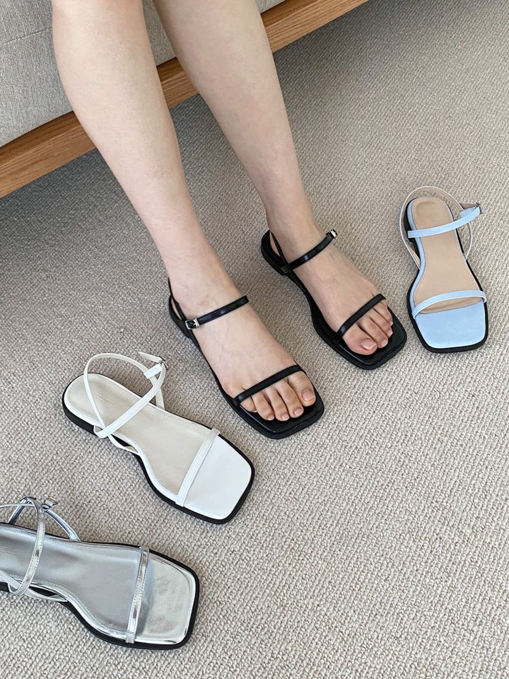 Vade - Korean Women Fashion - #vintageinspired - Square Knot Slipper Sandals - 11