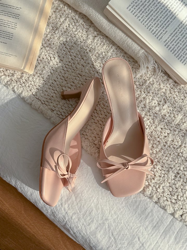 Vade - Korean Women Fashion - #vintageinspired - Pastel Ribbon Mule Sandals - 6